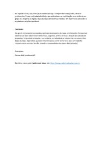 RELATÓRIO INDIVIDUAL BIMESTRAL DE EDUCAÇÃO INFANTIL