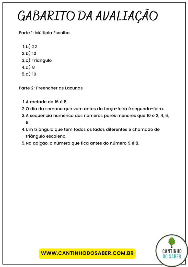 AVALIAÇÃO DE MATEMÁTICA 2º ANO - 3º BIMESTRE - ENSINO FUNDAMENTAL