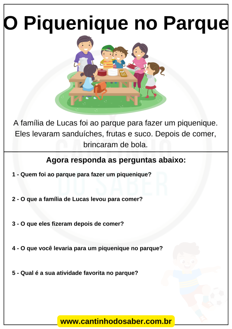 Pequenos Textos Com Interpretação De Texto Para Ensino Fundamental