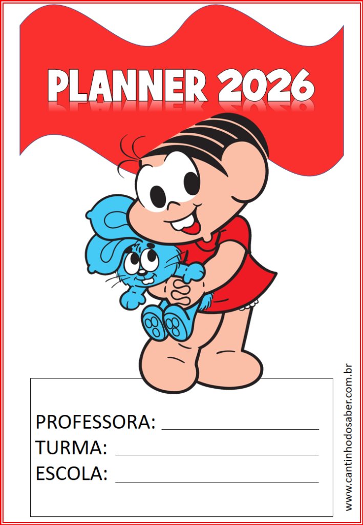 planner 2026 turma da monica